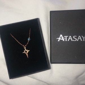 Gold evil eye necklace